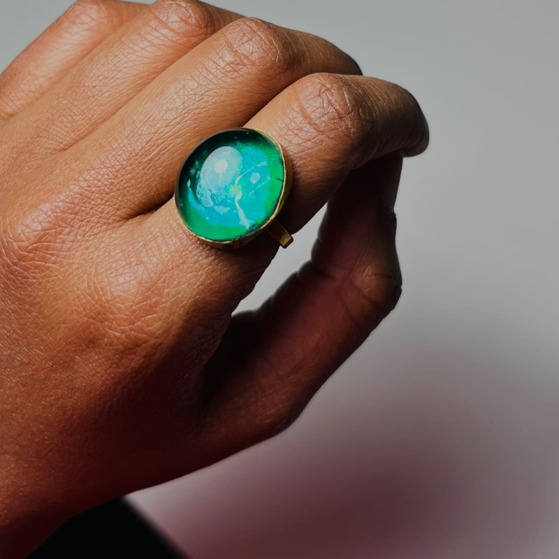 Celestial Green Ring