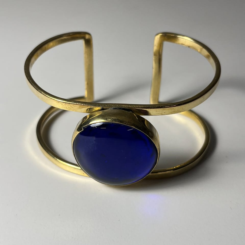 Sapphire Gold Cuff