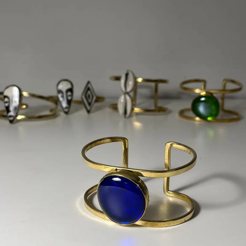 Sapphire Gold Cuff