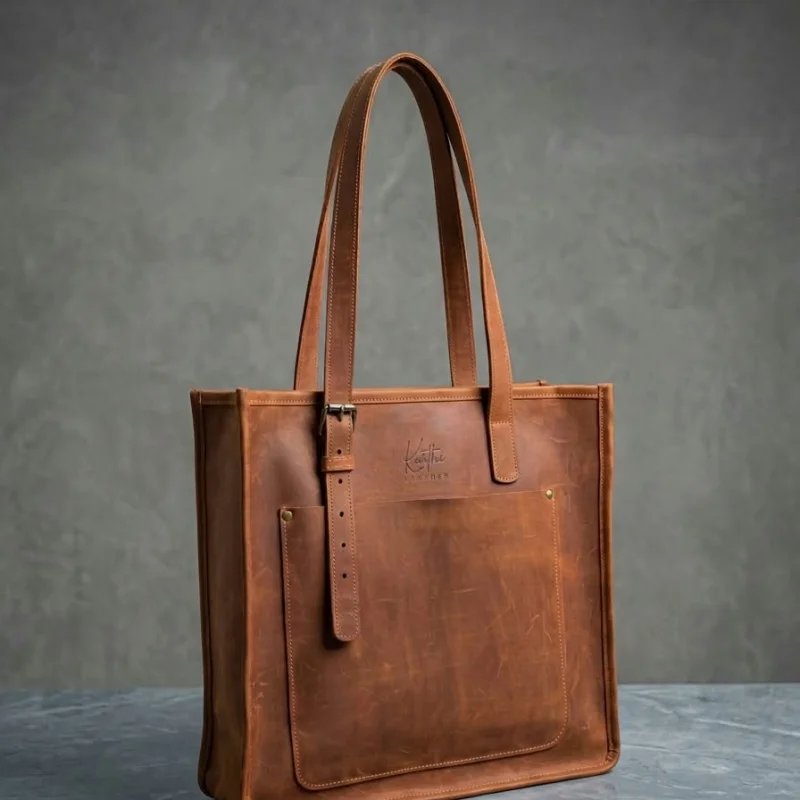 HAWATTU LEATHER LAPTOP BAG