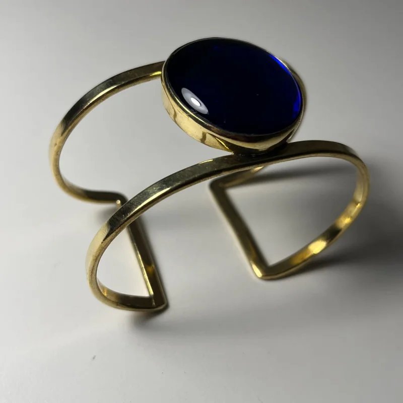 Sapphire Gold Cuff
